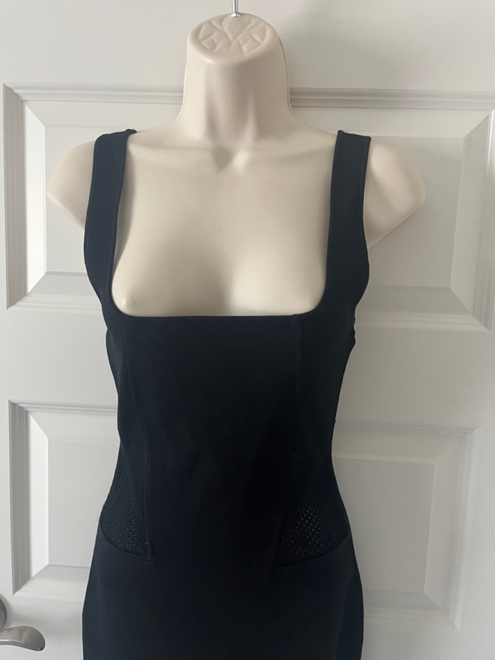 Zara Black Mini Dress with Square Neck - Picture 5 of 11